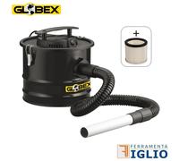 Bidone Aspiracenere Elettrico 600W Globex Uragano Plus 10 LT Cenere Stufa Camino