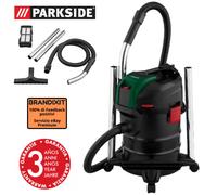 Bidone Aspiracenere PARKSIDE PAS 20 A1 Cavo 5 m 1000 W 20L 4 Ruote Orientabili