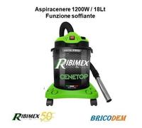 Aspiracenere a bidone RIBIMEX Cenetop 1200W - Soffiatore - Pulizia filtro pneumatica