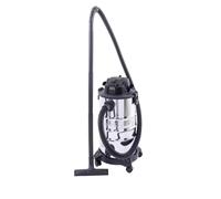 Bidone aspiratutto e aspiraliquidi in inox 1300w 30lt WDV30V2-BE scheppach black