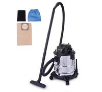 Bidone aspiratutto e aspiraliquidi inox 1200w 20lt WDV20-BE scheppach black