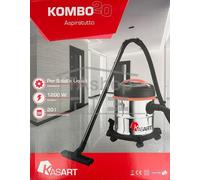 Bidone aspiratutto kombo20 - kasart - lt.20 inox watt 1200