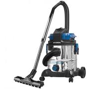 ASPIRATORE ASPIRAPOLVERE ASPIRALIQUIDI BIDONE INOX 20Lt 1000W SILENZIOSO HYUNDAI