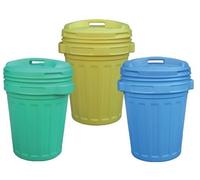 BIDONE BIDONI IMMONDIZIA PATTUMIERA CON COPERCHIO A VITE CM.Ø 50xH62 Lt. 70