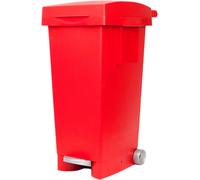Bidone Bigtata con Ruote e Pedale 80 l 39 CMX50X81H. Rosso Ics