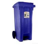 Bidone carellato (120Lt) con pedale URBAN ECO SYSTEM Blu 25703
