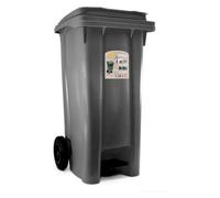 Bidone carellato Stefanplast 25706 URBAN ECO SYSTEM con pedale Grigio