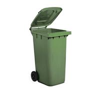 Bidone monocolore con due ruote per raccolta differenziata - 240 litri