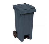 Stefanplast Bidone Carrellato Lt.120 Con Pedale Grigio Ferro - grigio 8003507257061