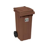 BIDONE CARRELLO 120 LT S/P MARRONE TERRA