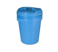 Bidone con coperchio a vite Blu 70 lt