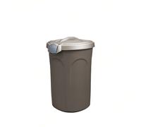 Stefanplast Bidone con Coperchio Jerry 23 Litri Tortora con Maniglie e Chiusura con Clip - marrone 8003507703254