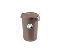 Bidone con coperchio tortora chiusura a clip antirandaggismo 46lt secchio conten