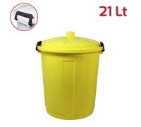 Bidone contenitore coperchio con chiusura antirandagismo 21lt pattumiera casa cu