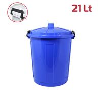 Bidone contenitore coperchio con chiusura antirandagismo 21lt pattumiera casa cu