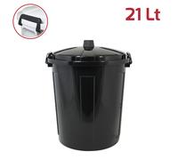 Bidone contenitore coperchio con chiusura antirandagismo 21lt pattumiera casa cu