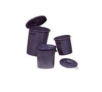 Bidone contenitore immondizia con coperchio multiuso nero 120 litri