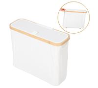 Bidone Della Spazzatura Con Coperchio Cestino Di Stoccaggio Bambù