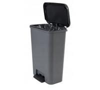 Bidone della spazzatura Contenitore per rifiuti da 50 litri con pedale grigio forte CURVER