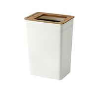 Bidone della spazzatura multifunzionale bianco semplice per la casa con coperchio Camera da letto Soggiorno Bagno Pattumiera per ufficio