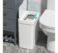 Bidone della spazzatura per bagno intelligente Bagaglio automatico Bidone della spazzatura elettronico Bidone della spazzatura con sensore intelligente stretto touchless bianco Smart Home 15L