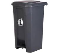 Bidone for rifiuti da esterno interno, contenitori for rifiuti fissi, grande commerciale di grandi dimensioni con pedale e coperchio, for uso domestico, cucina capacità, pubblico, for parco(Gray,50L)
