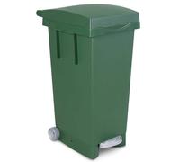 Bidone "bigtata" con ruote e pedale lt.80 - cm.39x50x81h. - verde 1 pezzi Ics