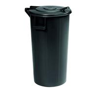 BIDONE IMMONDIZIA C/COP A CERNIERA Lt 80 NERO