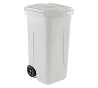 Bidone Immondizia Carrellato 'Ottanta' Lt. 80 - Grigio/Coperchio Rosso