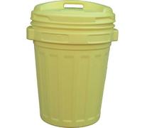 Bidone Immondizia con Coperchio a Vite Giallo Lt 70 cm 45 H.cm 62