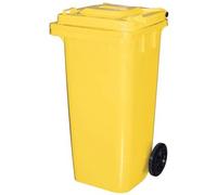 ICS BIDONE QUADRO PER DIFFERENZIATA Lt. 120 - cm. 55x50x94 h col. Giallo