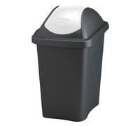 BIDONE IMMONDIZIA 'MULTIPAT' Lt. 30 - cm 29 x 39 x h.50 - nero/bianco