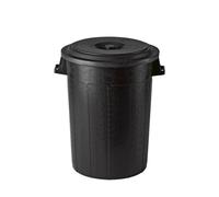 Bidone Immondizia Politene Nero Con Coperchio L100 53x67x62 Cm Stefanplast