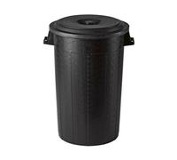 Bidone Immondizia Politene Nero Con Coperchio L120 52x78x63 Cm Stefanplast