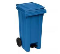 Stefanplast pattumiera blu con pedale,120 litri