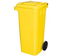 Bidone immondizia spazzatura con ruote Green 120 lt cm 55x50x94 h vari colori