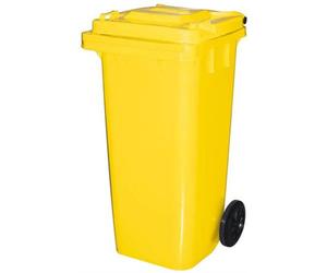 Bidone immondizia spazzatura con ruote Green 120 lt cm 55x50x94 h vari colori