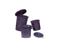 Bidone I mm ondizia Politene Nero Con Coperchio Litri 70 Stefanplast