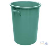 Bidone Immondizie Plastica Verde Senza Coperchio Lt 100