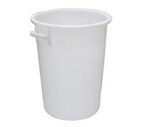 Bidone in plastica per alimenti da 100 litri - Bianco neutro