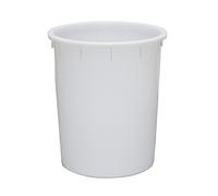 Bidone in plastica per alimenti da 150 litri - Bianco neutro