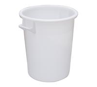 Bidone in plastica per alimenti da 75 litri - Bianco neutro