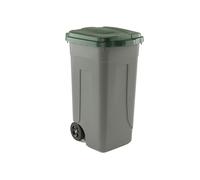 MobilPlastic - 100-GRC-VES - Bidone mobile - con chiusura a clip - 49x54x85 cm - 100 L - grigio-verde - Mobil Plastic - 86730 - Conf. da 1 Pz. - 100-GRC-VES
