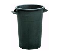 BIDONE NERO LT 50 RIFIUTI IMMONDIZIA PLASTICA MANIGLIE GIARDINO CONTENITORE NERO