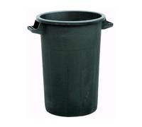 BIDONE NERO LT 75 RIFIUTI IMMONDIZIA PLASTICA MANIGLIE GIARDINO CONTENITORE NERO