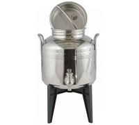 Sansone il gioiello, contenitore bidone olio da 3 litri in acciaio 18/10 con rubinetto e stand - 8015789000273