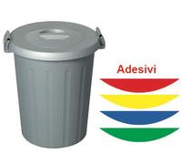 BIDONE PATTUMIERA 25/50 LT. PER RACCOLTA DIFFERENZIATA CON COPERCHIO E MANICI