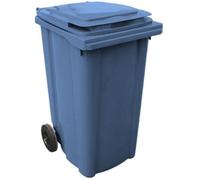 Bidone Pattumiera Immondizia con Ruote Blu 240 Litri