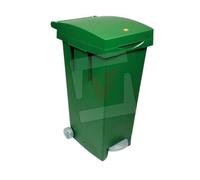BIDONE PATTUMIERA SPAZZATURA CON RUOTE C/PEDALE 80LT DIFFERENZIATA vari colori