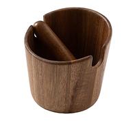 Bidone per caffè espresso in legno per macinare il caffè, con barra di sicurezza rimovibile, mini macina caffè